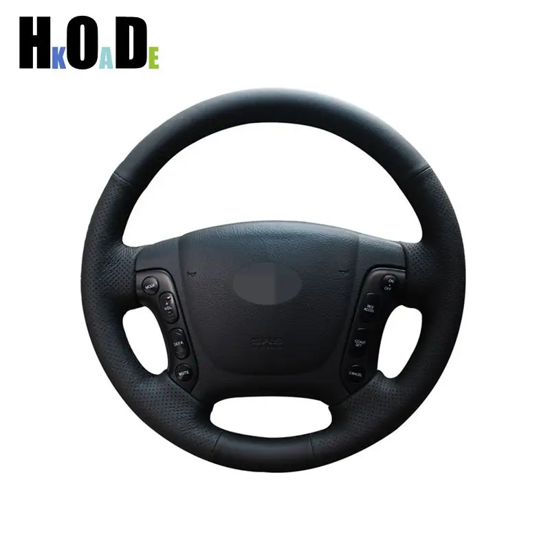 

Car Steering Wheel Cover For Hyundai Santa Fe 2006 2007 2008 2009 2010 2011 2012 Hand Sewing Microfiber Leather