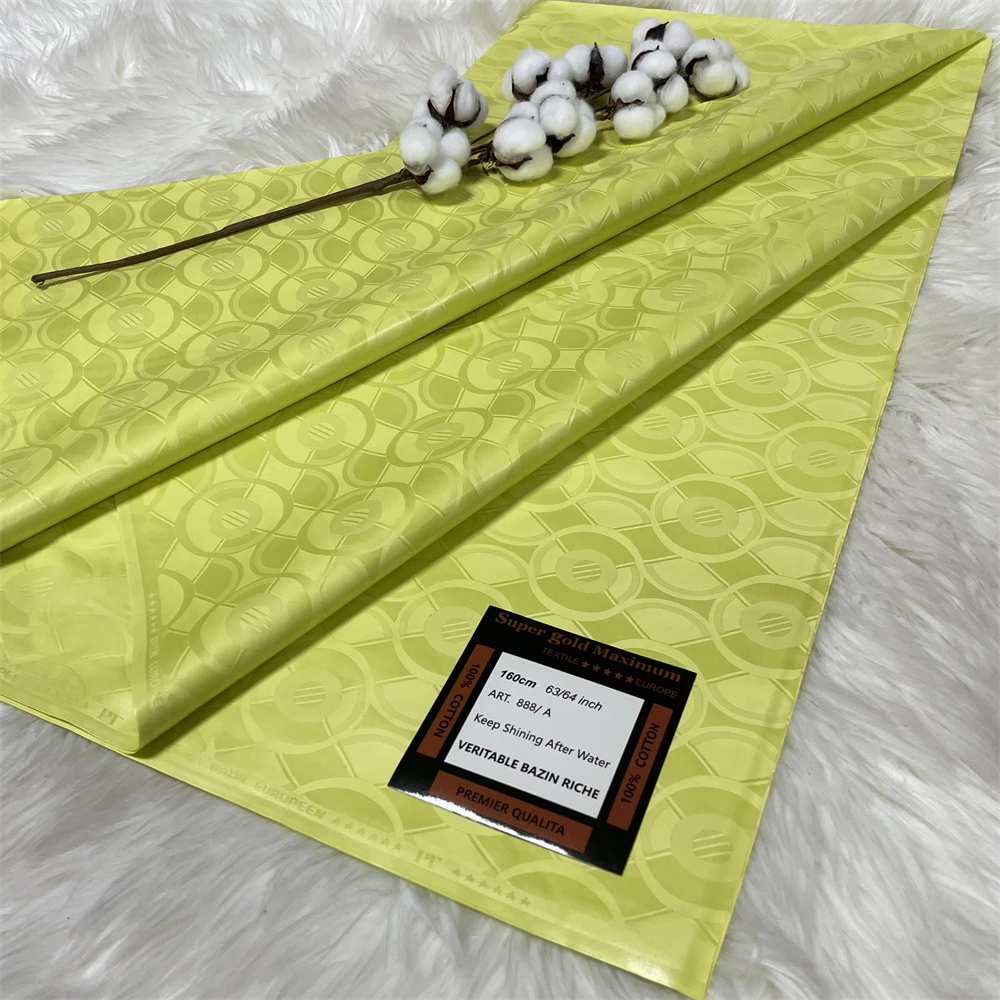 

2021 XZL0927 High Quality 100%Cotton Fragrance Perfumed Scented African Guipure Soft Bazin Riche Lace Fabric For Dress 5Y/Lot