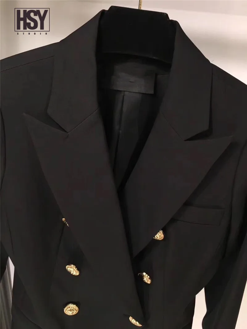 【HSY studo】 2019 осенний Новый Модный женский костюм с длинными рукавами лацканами