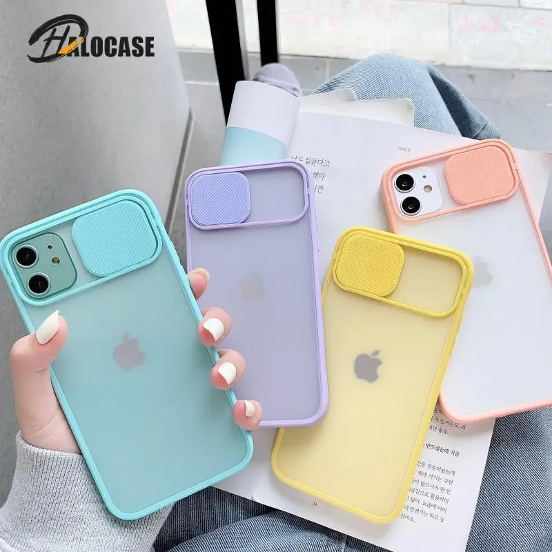 

Camera lens protection phone case for iphone 11 pro max 8 7 6s plus xr xsmax x xs se 2020 candy color soft back cover gift