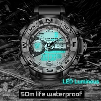 2021 lige watches men sports waterproof led luminous electronic quartz digital watch relogio masculino alarm dual display clock
