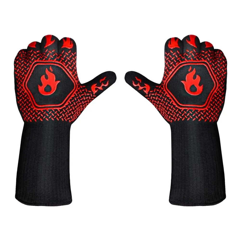 

Перчатки для барбекю и гриля, перчатки для обработки мяса, экстремальные термостойкие перчатки, водонепроницаемые дышащие перчатки для бар...