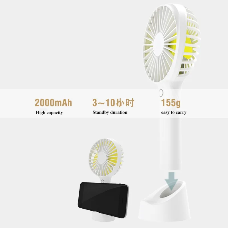 

Creative USB Small Fan Mini Mute Small Electric Fan Desktop Outdoor Portable Hand-held Fan