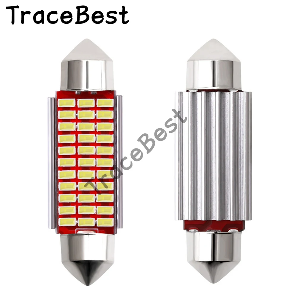 4 шт. 31 36 39 41 мм 3014 SMD C5W C10W супер яркий номерной знак огни Autor внутренний купол лампа