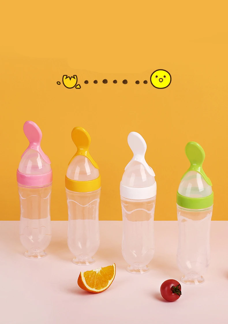 Детская рисовая бутылка для пасты силиконовая бутылочка кормления детская