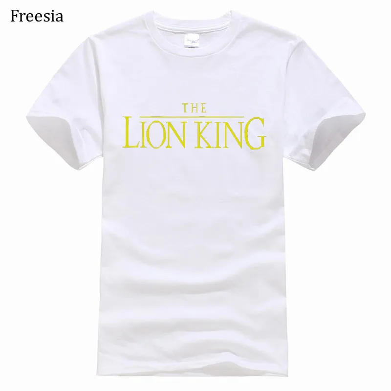 Футболка мужская хлопковая с коротким рукавом Повседневная рубашка принтом льва