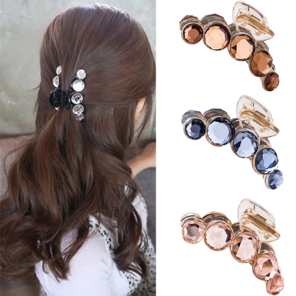 2020 Кристальный коготь для волос женщин и девочек заколки краб украшения