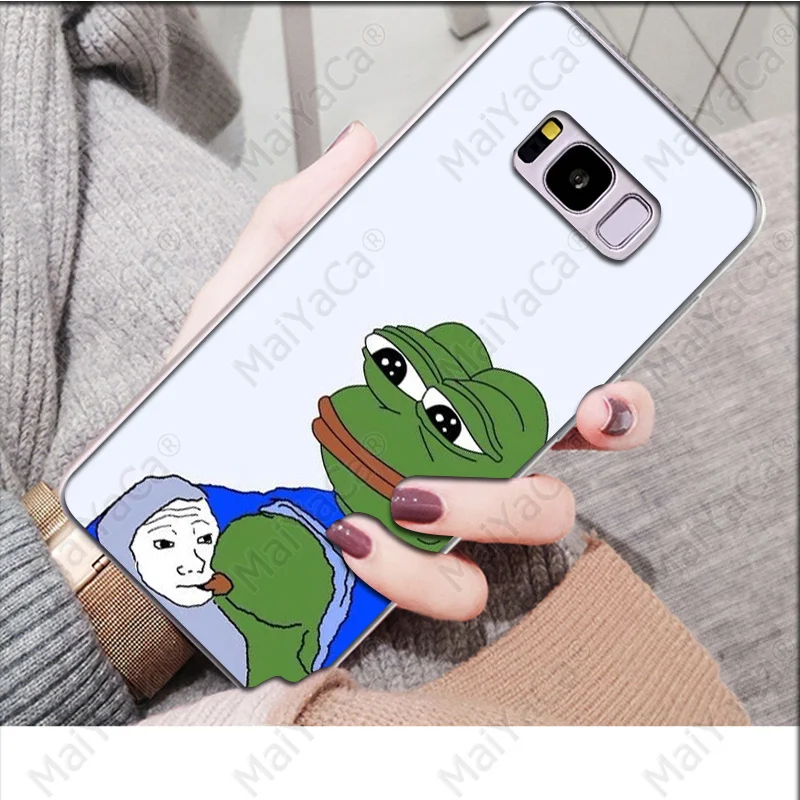 A13 MaiYaCa Pepe мемы грустная лягушка Новинка чехол для телефона Fundas Крышка для samsung S9 S9 плюс S8 S8plus S7 S6 S5 крышка - Цвет: A13