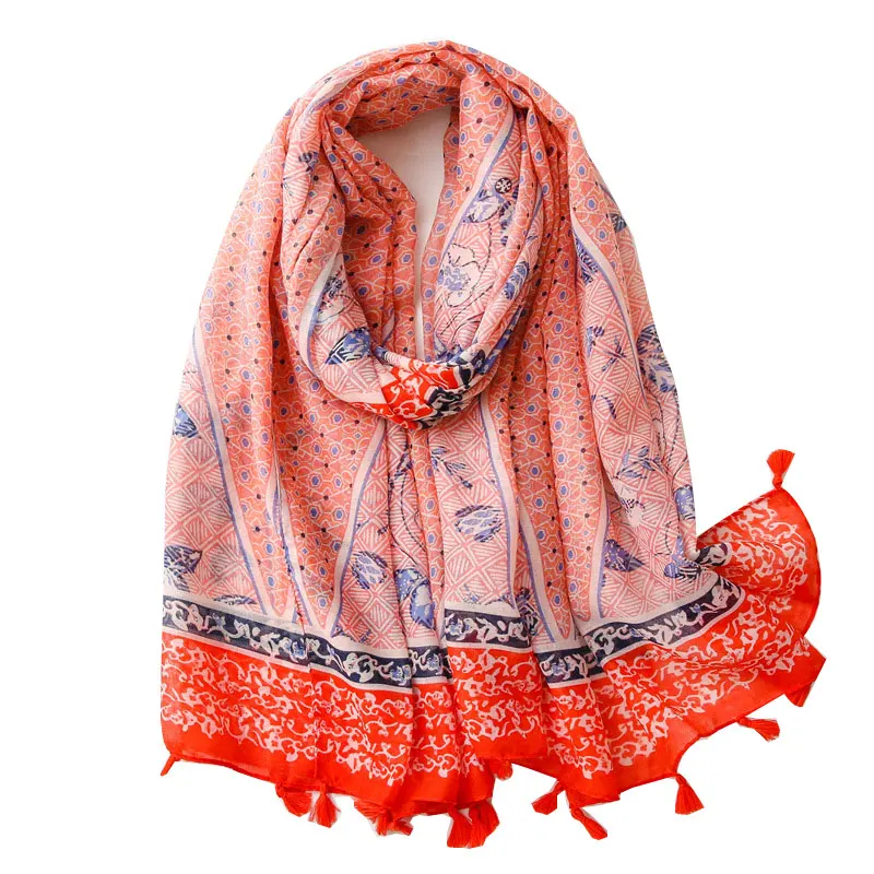 

Fashion Viscose Shawl Scarf High Quality Neckerchief Autumn Winter Foulards Muslim Hijab 2022 Stole Bufandas Wrap Pashmina