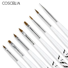 COSCELIA набор акриловых ручек для ногтей, набор кистей для дизайна ногтей, кисти для УФ-геля, Маникюрный Инструмент для ногтей, набор инструментов