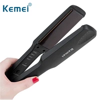 kemei km329 straightening irons fast heating flat irons hair straightener professional hair iron ceramic mini hair straightener