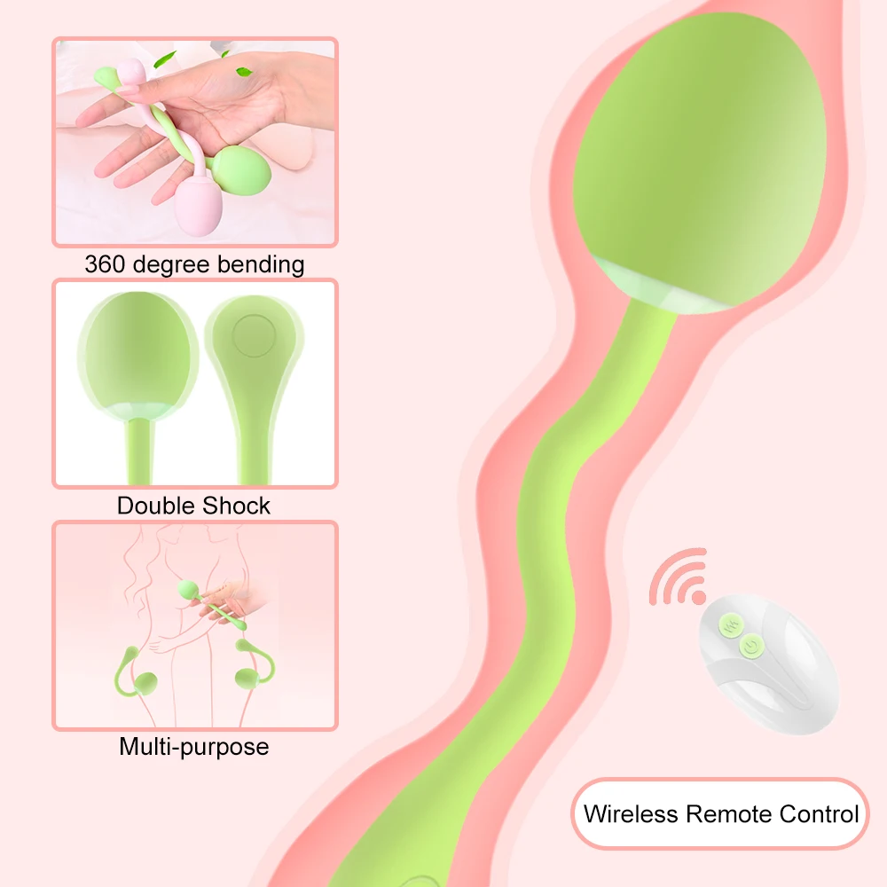 360 градусов гибкий прыгающее яйцо двойная головка вибратор Стимуляция клитора