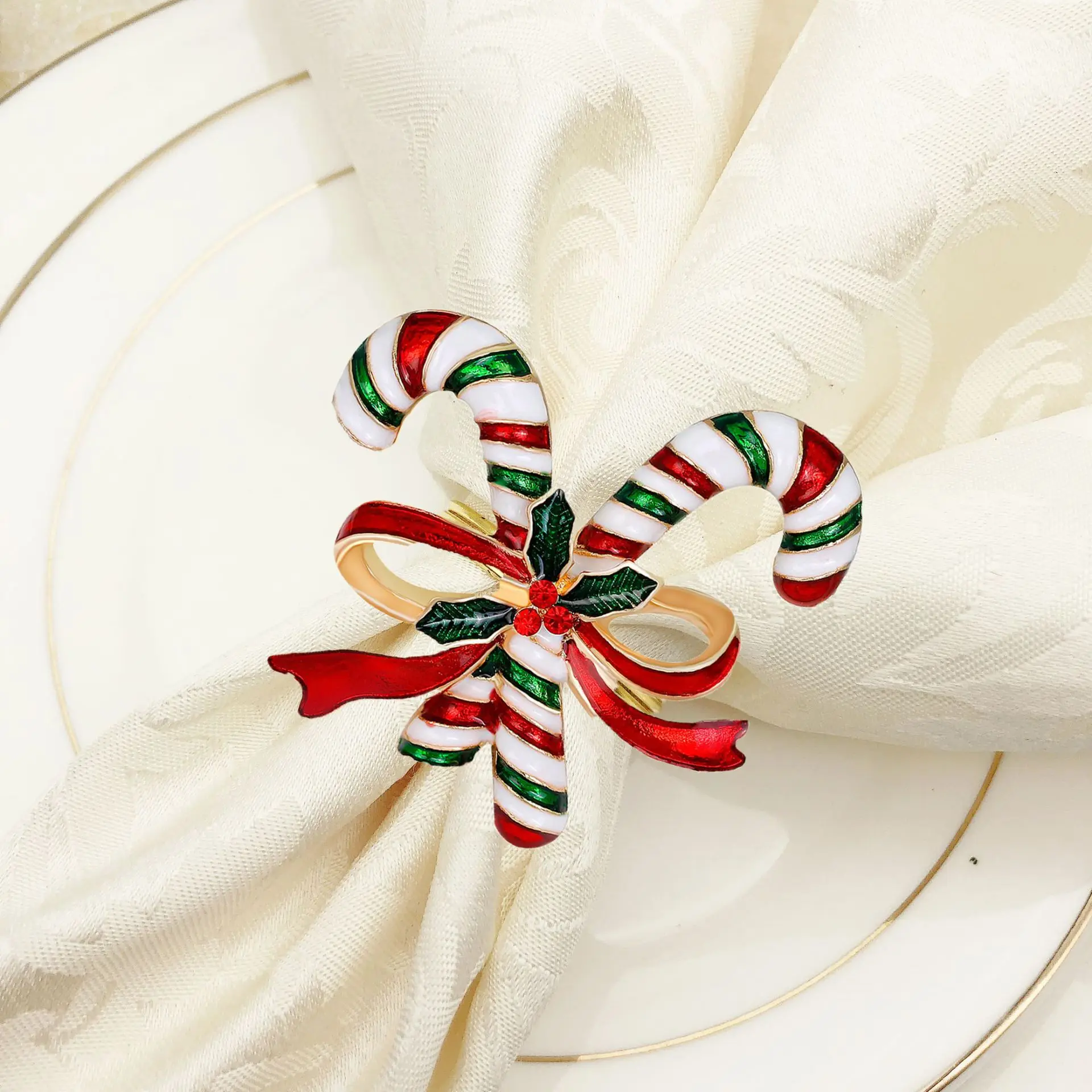 100/шт. новинка 2019 Рождественская серия трость сплав инкрустированная