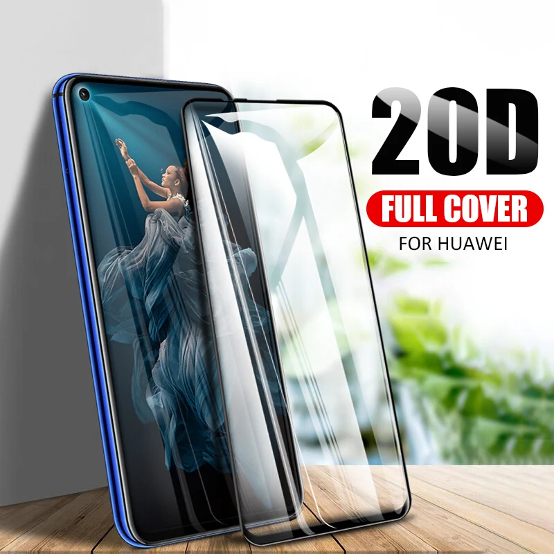 Защитное стекло 20D для Huawei P10 Lite P40 P20 P30 Pro пленка экрана Honor 20 9 10i Mate 10 стеклянная