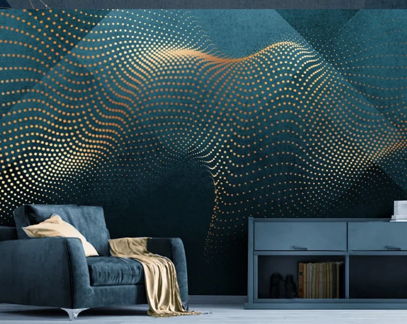 golden polka dot wallpaper mural minimalistic abstract photo wallpaper waterproof murals hotel restaurant tv background bedroom free global shipping