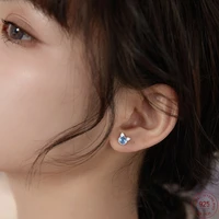 mini sweet design cute cat stud earring gradual change super beautiful water blue earrings for women girl jewelry