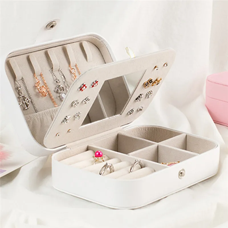 Шкатулка для хранения колец сережек ювелирных украшений органайзер фланелевый