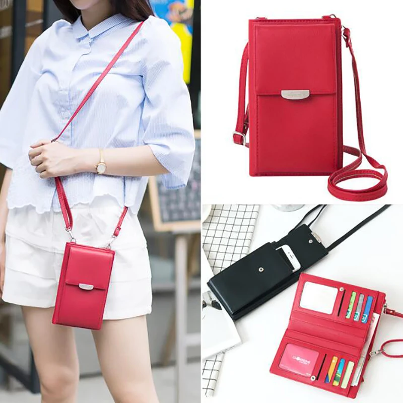 

2021 New Women Wallet Brand Cell Phone Wallet Big Card Holders Wallet Handbag Purse Clutch Messenger Shoulder Straps Bag