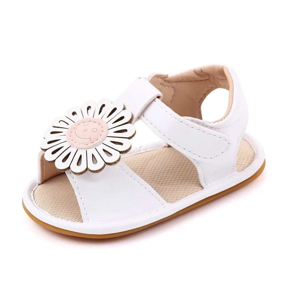 

Summer Baby Toddler Shoes Newborn Casual Sandals Prewalker For Girl Leather Soft Sole Crib shoes