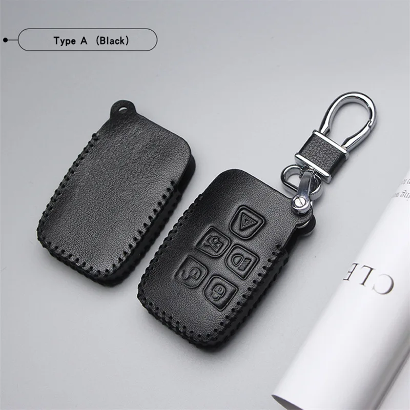 Genuine Leather Car Key Cover Case For Jaguar F Type XF XJ X XE Pace Land Rover Ring Protection Shell Accessories | Автомобили и
