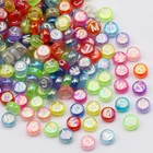 Смешанные бусины алфавита AB для изготовления ювелирных изделий сделай сам, подвески, аксессуары для ожерелья 7 мм