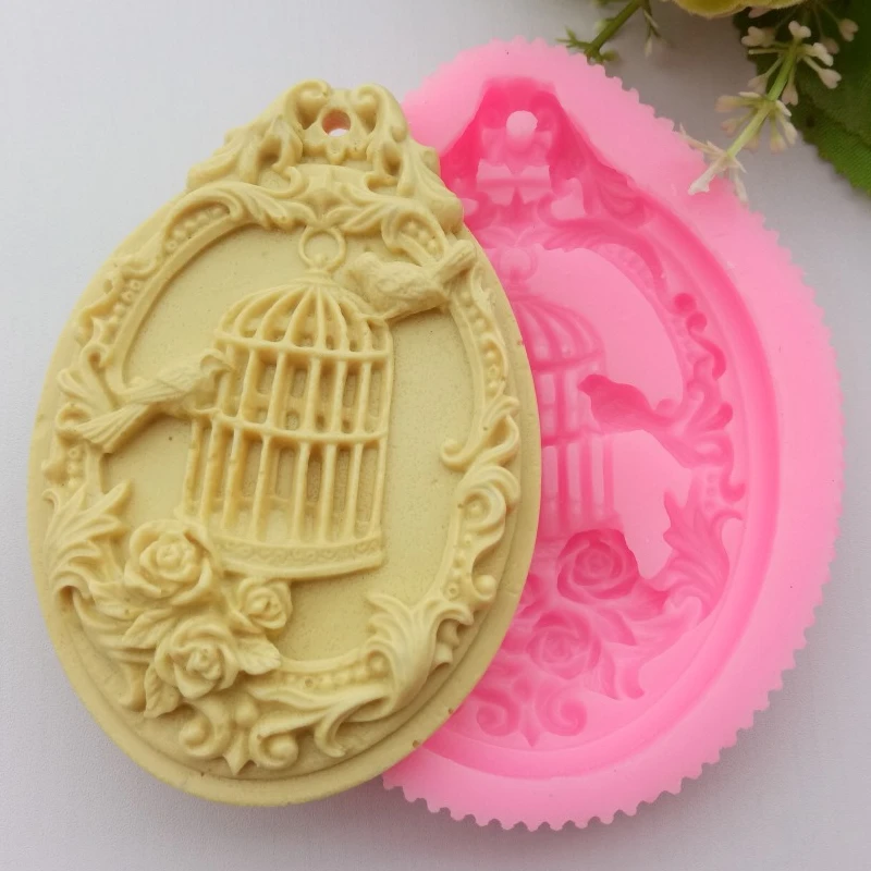Птичья клетка силиконовая форма сахарное ремесло конфеты помадка формы для
