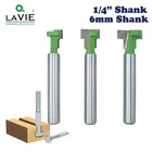 Набор Т-образных фрез, биты с шестигранным хвостовиком 14 дюйма или 6 мм, для работ по дереву и дереву