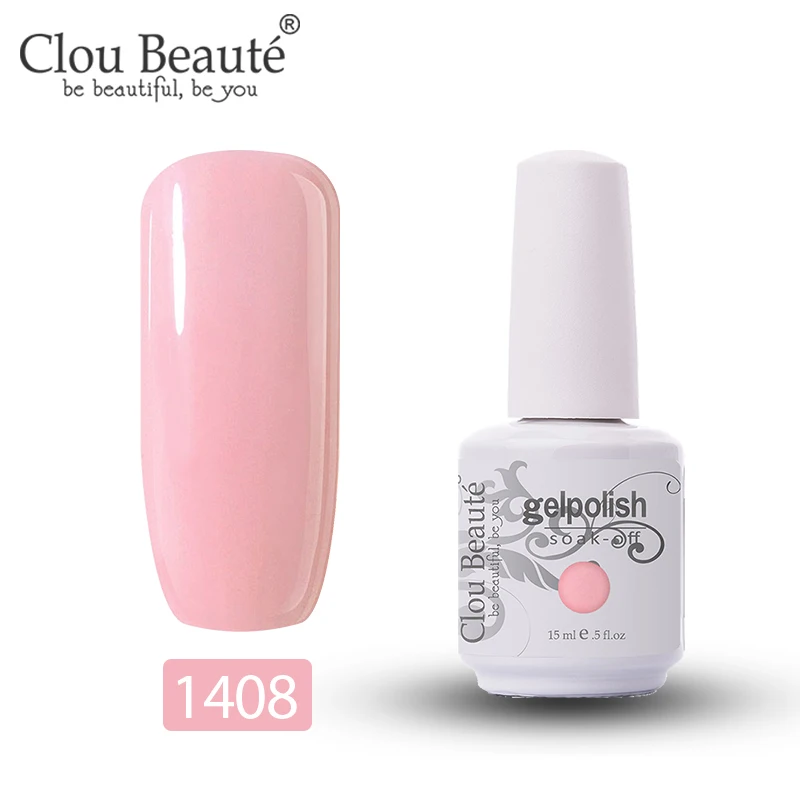 Гель-лак серии Clou Beaute Caramel, УФ светодиодный лак для ногтей, лак для маникюра, лак для ногтей, чистый цвет, долговечный Гибридный гвоздь, гель - Цвет: 1408