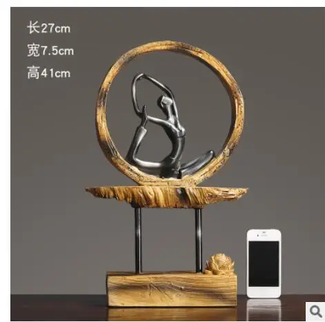 

Lotus yoga girls put a creative example between the villa study office Lucky statue Decorative crafts home decoration