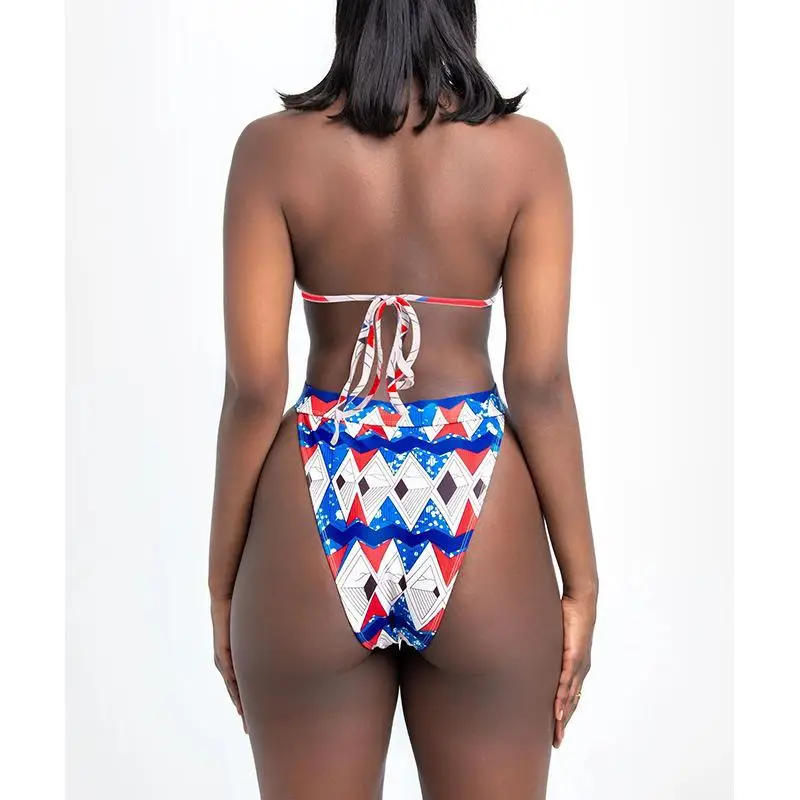 

2021 European And American New Split Three Piece Bikini, Bohemian Floral Print Sexy Swimsuit, Beach Suit, Women's Swimsuit