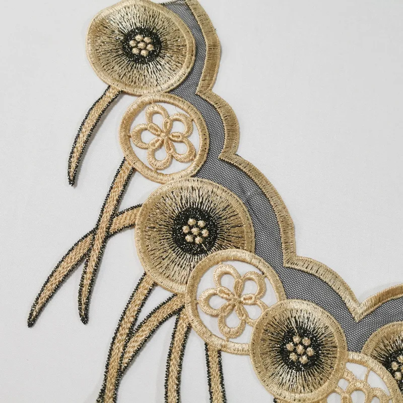 Накладной кружевной воротничок Водорастворимая кружевная ткань паста Китайская