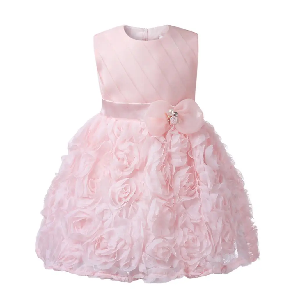Праздничные Платья с цветочным рисунком для маленьких девочек на день рождения