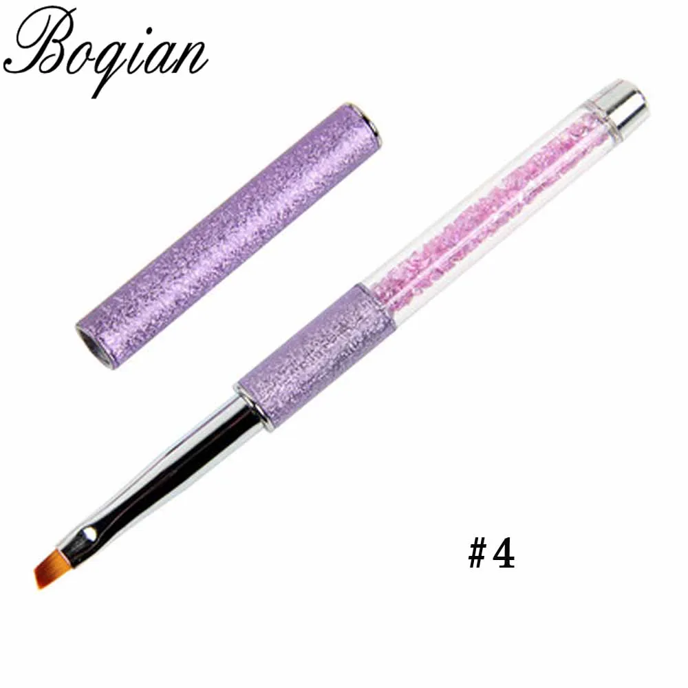 BQAN 1 шт.#2#4#6#8#10 Кисть для ногтей ручка для ногтей срезанная головка для рисования акриловый УФ набор кистей для рисования кисти для рисования советы для искусства