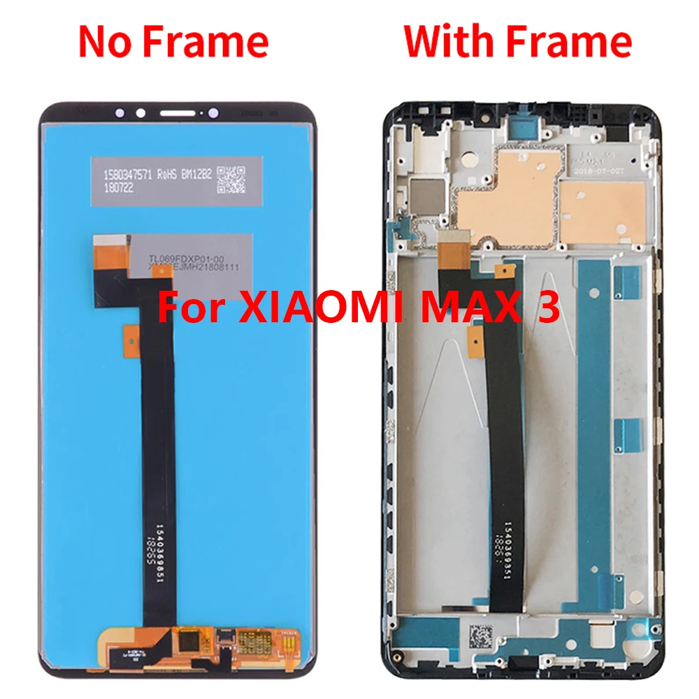 Original LCD For Xiaomi Mi Max 1 2 3 Display Touch Screen Digitizer Assembly Replacement MAX1 MAX2 MAX3 LCD+Frame |