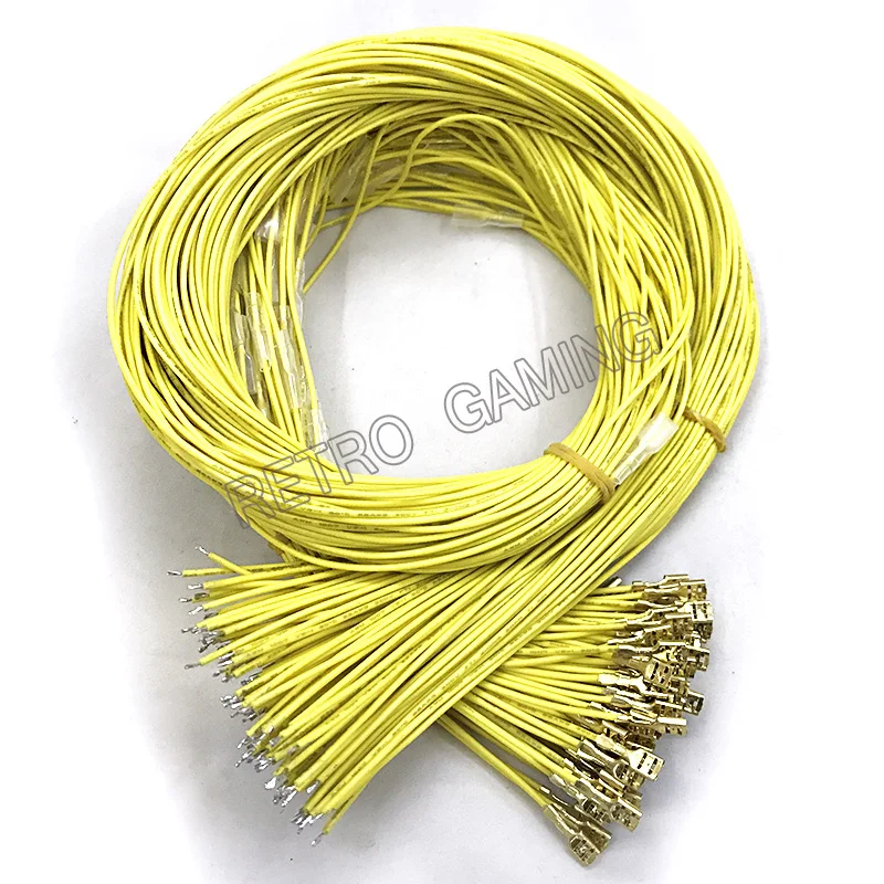 

100pcs/bundle 1 Meter Length Wire With a 2.8mm/4.8mm Quick Connector to Joystick or Button Arcade game machine cable Parts