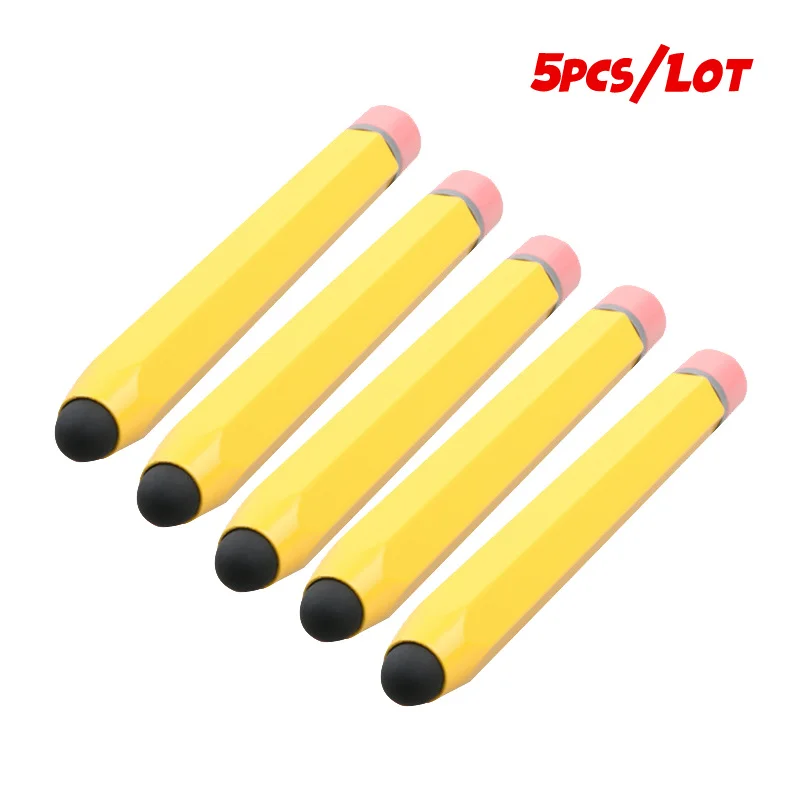 Children Faux Crayon Touch Pen New Style Nostalgic Pencil Capacitive Pen 7.0 Android Cloth Hexagonal Orange