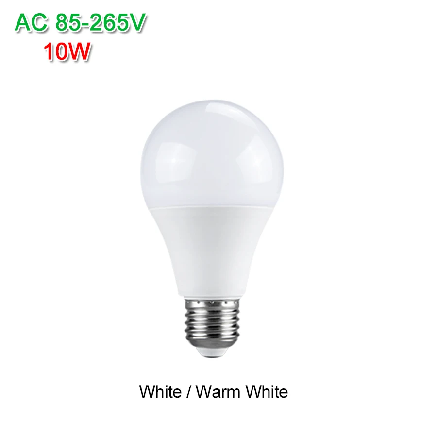 E27 10W Bulb Радиолокационный светильник с датчиком движения E27 Светодиодный светильник Авто умный инфракрасный корпус Индукционная лампа Энергосберегающая для сада прихожей коридора - Испускаемый цвет: E27 10W Bulb