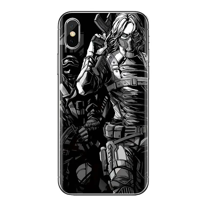 winter soldier Captain America Silicone Phone Cases For Xiaomi Mi4 Mi5 Mi5S Mi6 Mi A1 A2 5X 6X 8 9 Lite SE Pro Max Mix 2 3 2S |