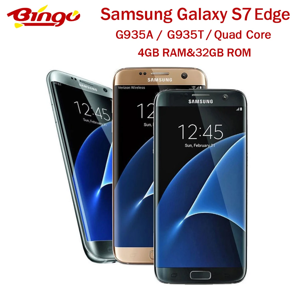 Мобильный телефон Samsung Galaxy S7 Edge G935A G935T оригинальный разблокированный LTE Android