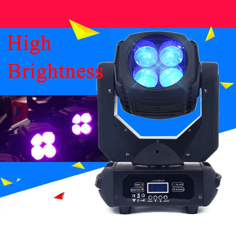 Светодиодный сценический светильник с высокой яркостью и подвижной головкой 4x25