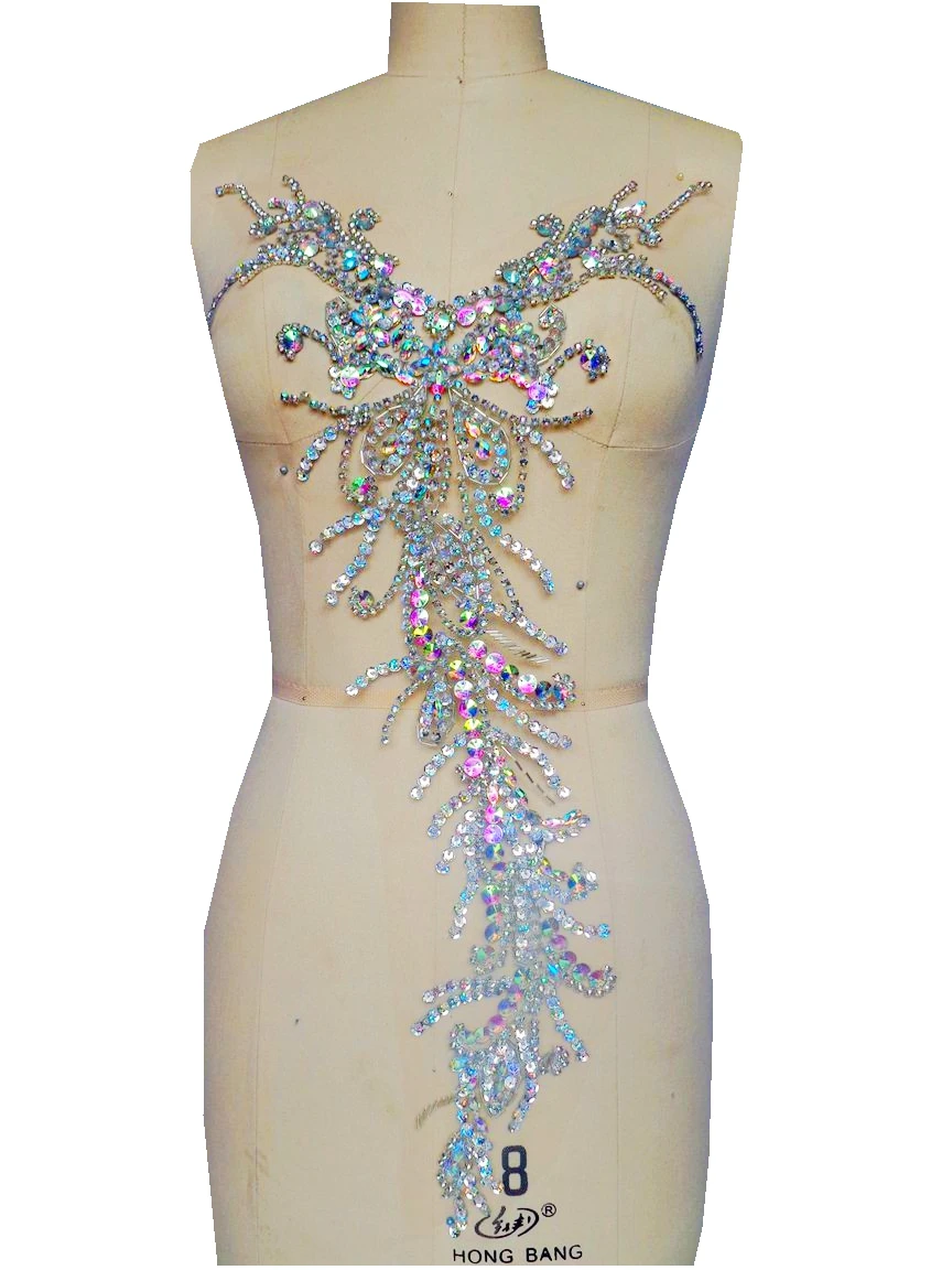 A168 чистый ручной работы прозрачный цвет AB пришивные стразы аппликация кристаллы