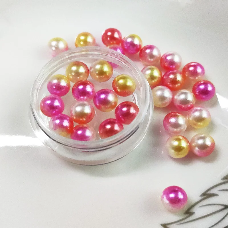 30 шт./пакет цветные жемчужные бусины для наполнения ювелирных изделий Нейл арт