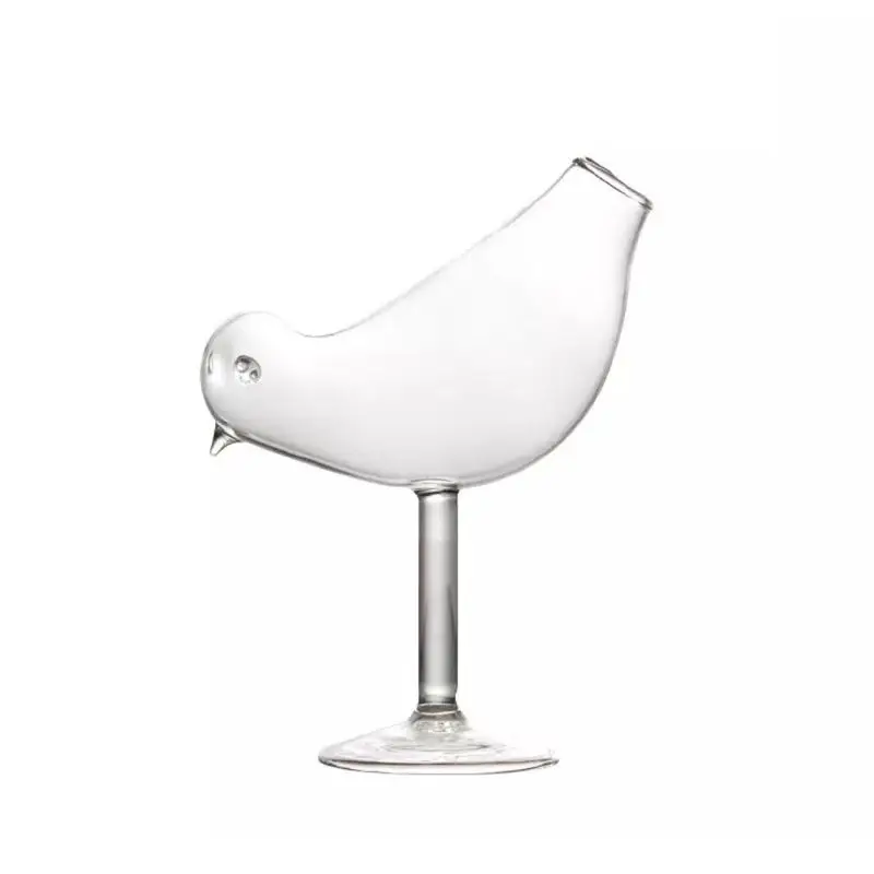 

150Ml Creative Bird Shape Cocktail Goblet Glass Personality Molecular Smoked