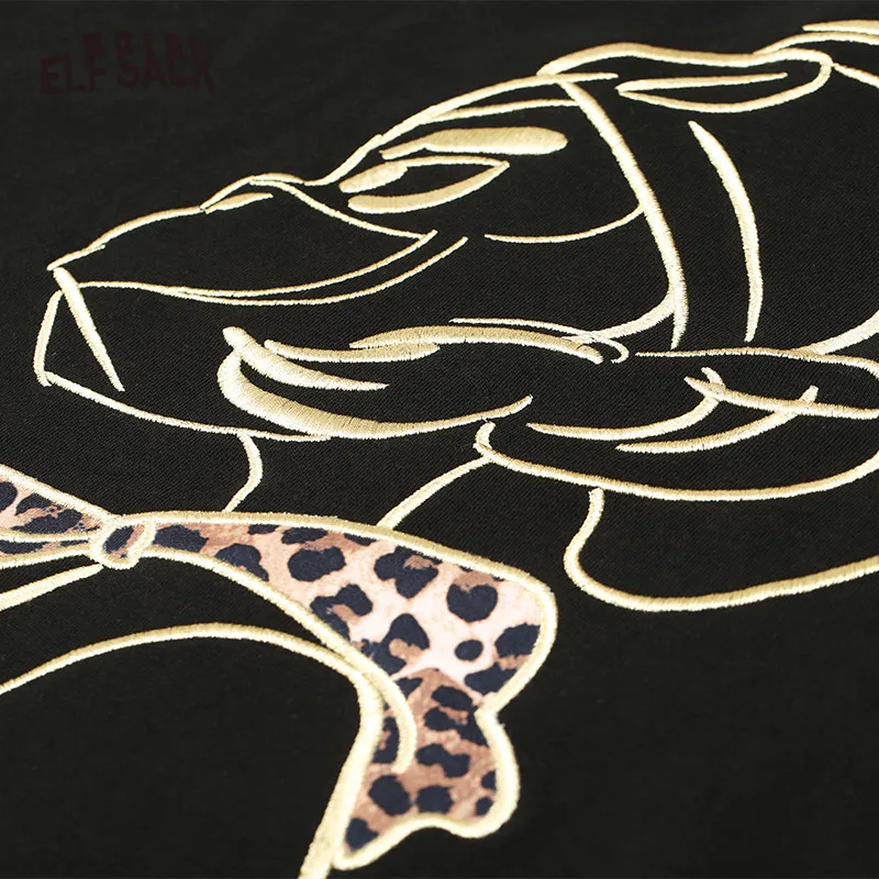 Однотонный Повседневный пуловер ELFSACK с мультяшным принтом толстовки свитшоты