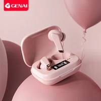 genai bluetooth 5 0 earbuds tws true wireless headphones cute little bird ear headset with led digital display gaming earphones