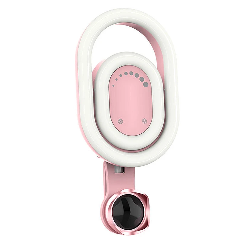 Портативный светодиодный светильник для селфи с двойным кольцом дополнительный