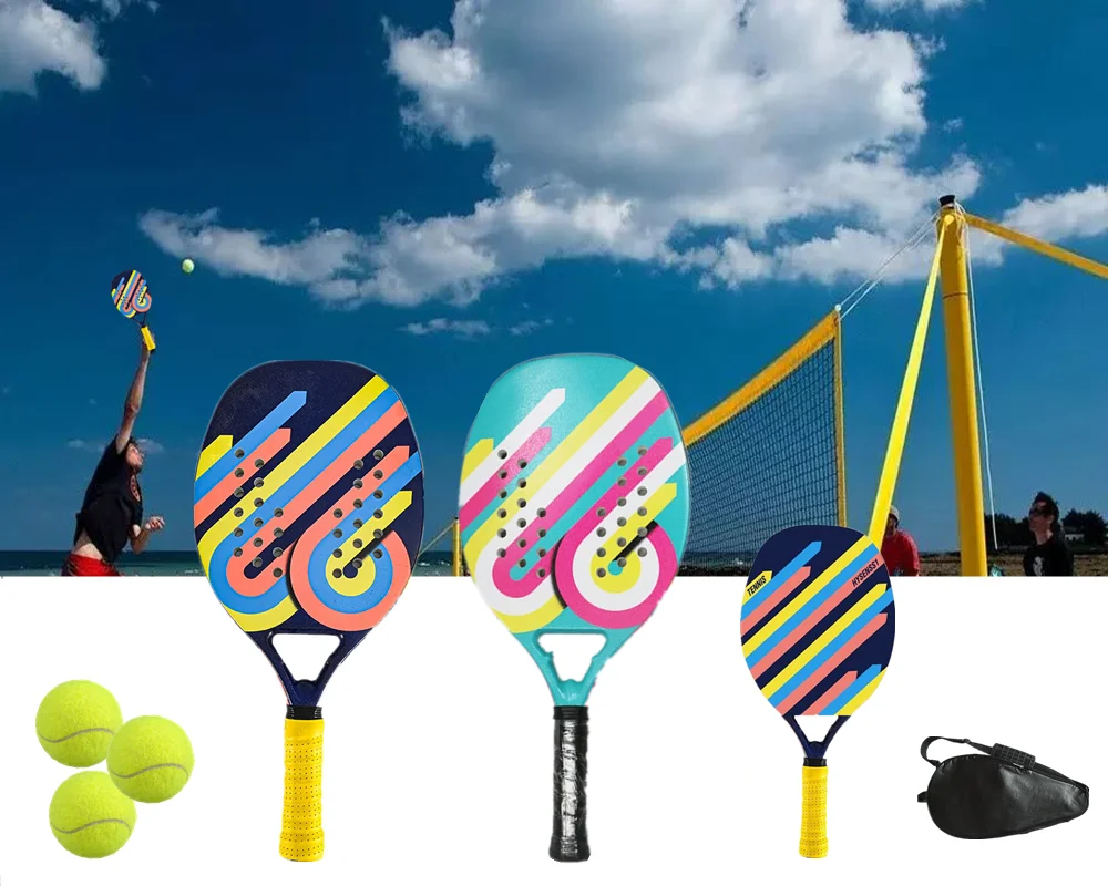 

TOP Professional Carbon Beach Tennis Paddle Racket Soft EVA Face Pickleball Raqueta With Bag For Adult Tennis Racquet Equipment