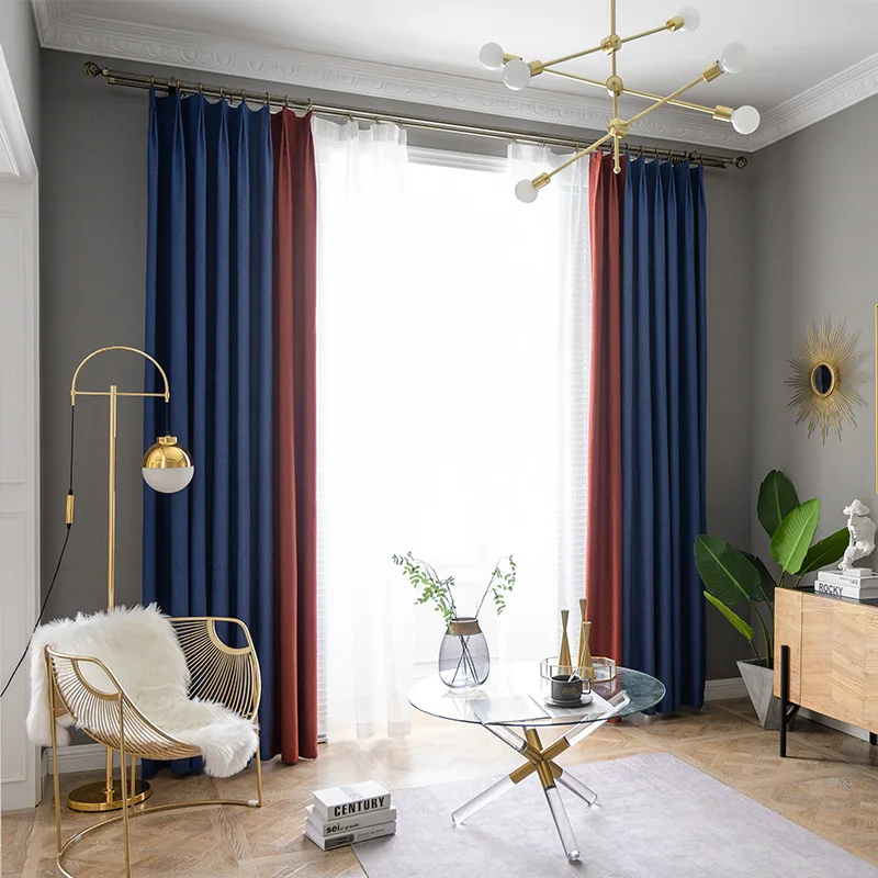 Занавески из хлопка и льна в европейском стиле затемняющие занавески для