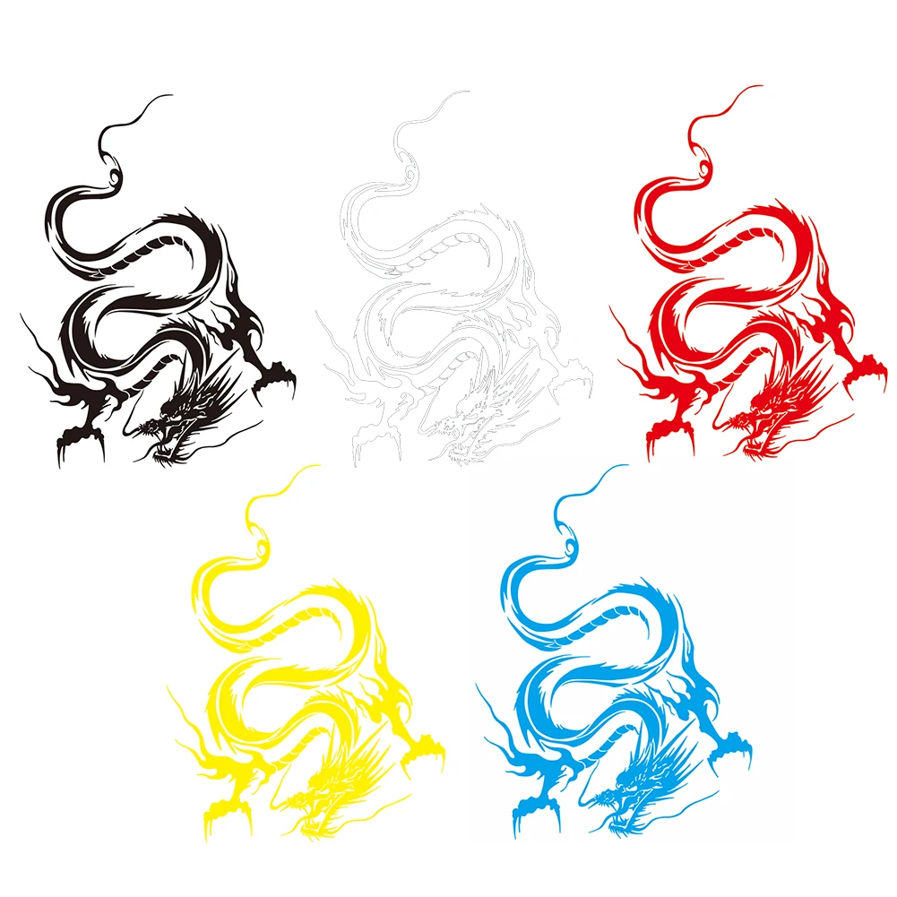 Универсальная наклейка на капот кузова автомобиля с изображением дракона