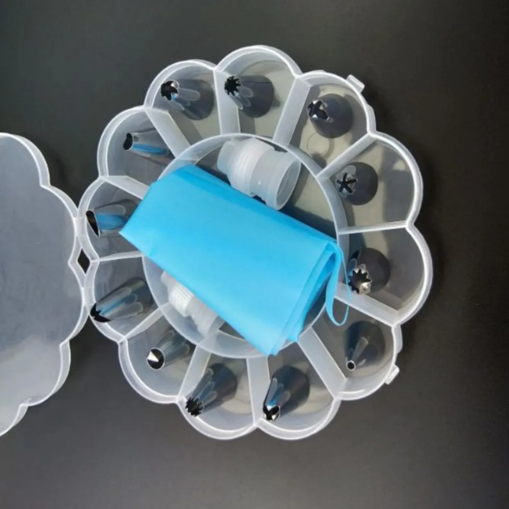 

14 Pcs/Set Cake Decorating Tips Set Bakeware Sets With 12Pcs Stainless Steel Nozzles Set DIY Decorating Tools